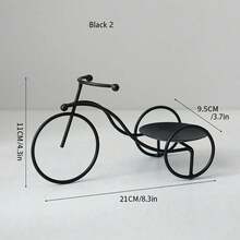 Tượng xe đạp 1/2 chiếc - Đồ trang trí nhà bằng sắt rèn phong cách hiện đại, Giá để chai nước hoa xe đạp sáng tạo, Thích hợp cho phòng khách, văn phòng, kệ sách, tủ trưng bày, phòng ngủ và trang trí bàn làm việc - Nhiều màu - Xem 8