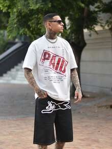 Devon Thys 男士新款时尚嘻哈印花T恤 - 白色 - 查看 5