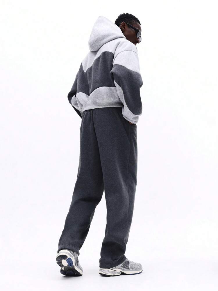 Contrast Hoodie And Sweatpants Set