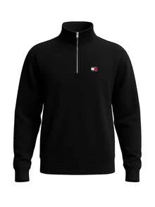Tommy Hilfiger Men's 1/4 Zip Sweatshirt Black - Black - View 4