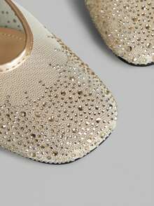 Ontre Giày lười nữ thường ngày đính đá Rhinestone - Vàng - Xem 4