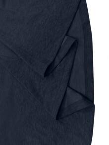 Modelyn Women's Casual Hooded Drawstring Waist Fitted Flared Hem Grey Sweatshirt, Autumn/Winter - Blue - View 6