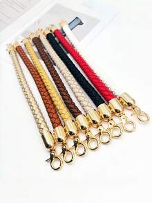 2PCS Woven Chain Straps For DIY Gold Handbag Handles With Spring Clasp Purse/Wallet/Crossbody Bag Repair,Adjustable Length Bag Accessories, Craft Replacement Straps For Bags & Purses Handbag Hardware Accessories - Multicolor - View 13
