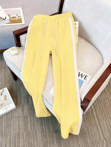 Franclia 立领拉链落肩上衣 + 拼接斜插口袋休闲裤 - 黃色 - 查看 5