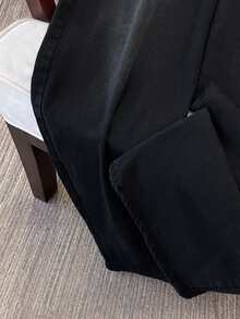 Manfinity Joysei Quần jeans ống rộng màu xanh nhạt bạc màu phong cách đường phố Y2K dành cho nam. - màu đen - Xem 5