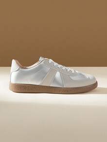 CUCCOO EASI 男士时尚百搭休闲简约日常运动鞋 - 銀色 - 查看 1