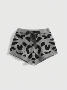 ROMWE Kawaii 2pcs/Set Women Leopard Print Bow Decor Sweater - Multicolor - View 7