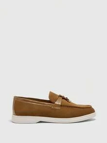 CUCCOO BIZCHIC Sepatu Loafer Kasual Nyaman Berbahan Suede Warna Cokelat Muda untuk Wanita, Cocok untuk Bepergian, Aktivitas Luar Ruangan, Belanja, Kerja, dan Pemakaian Sehari-hari untuk Natal. - Unta - View 3