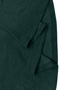 Modelyn 女士休闲连帽抽绳修身灰色卫衣，秋冬款 - 墨綠色 - 查看 6