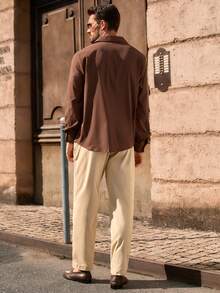 HIMLAND 2pcs/Set Men's Casual Long Sleeve Shirt Set - Multicolor - View 2