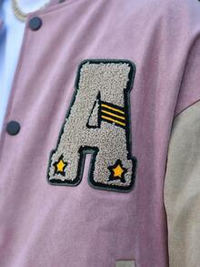 Devon Thys 男士春秋棒球服，休闲情侣款夹克 - 粉色 - 查看 3