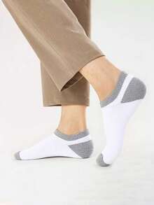 10 pares de calcetines deportivos para hombre, tines de corte bajo juveniles transpirables color combinado - Multicolor - Ver 3