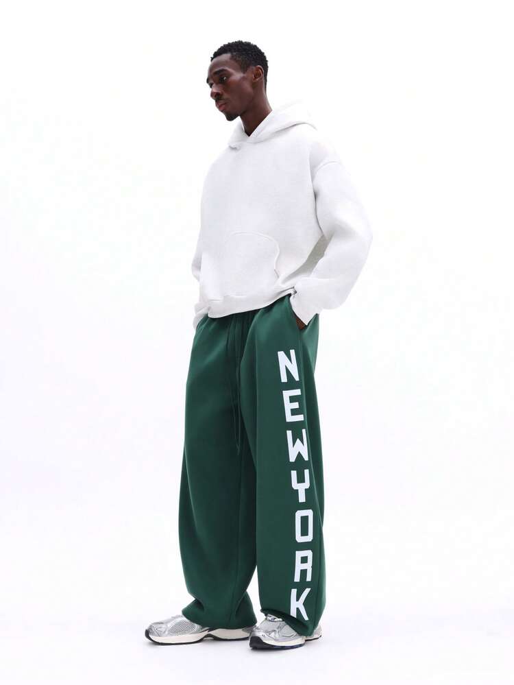 New York Print Loose Fit Sweatpants