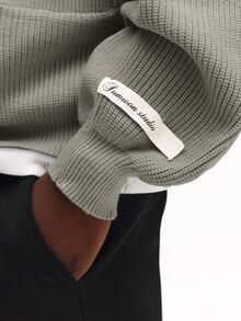 SUMWON Men's Relaxed Fit V-Neck Button Up Knitted Cardigan With Front Pockets Long Sleeve Casual Sweater - Grey - View 6