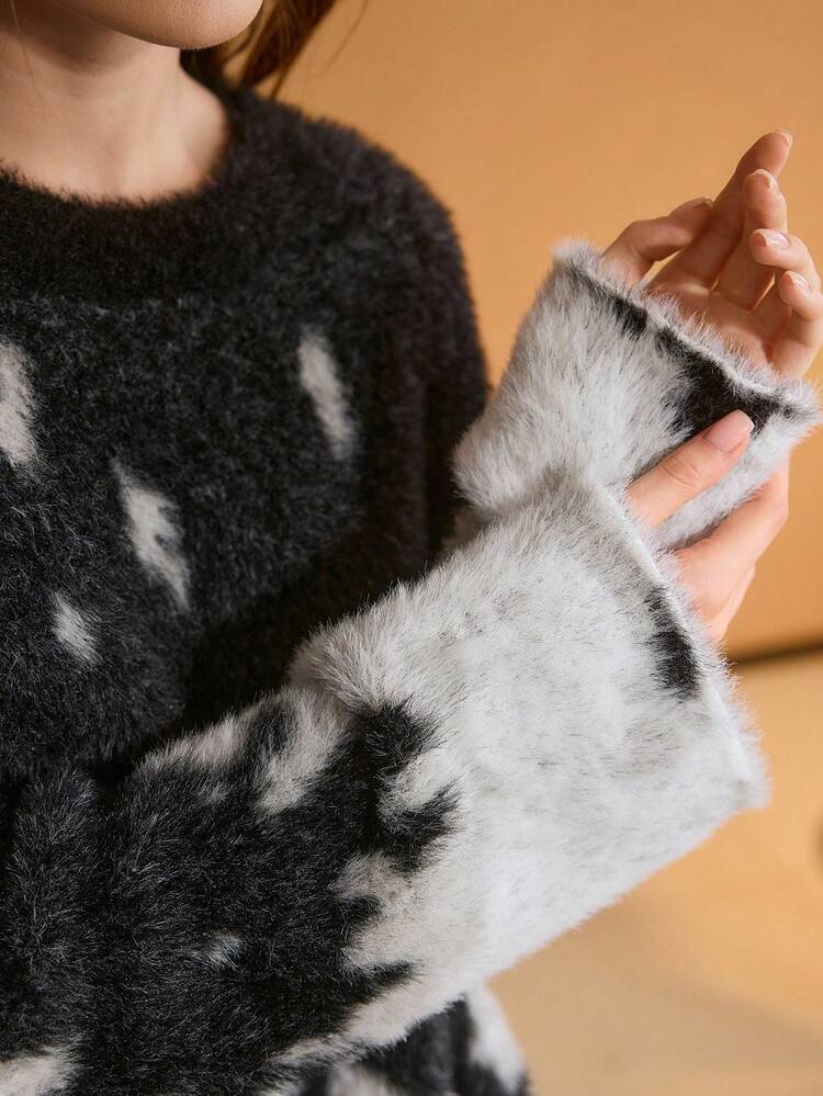 OMBRE FASHIONABLE LOOSE KNIT SWEATER