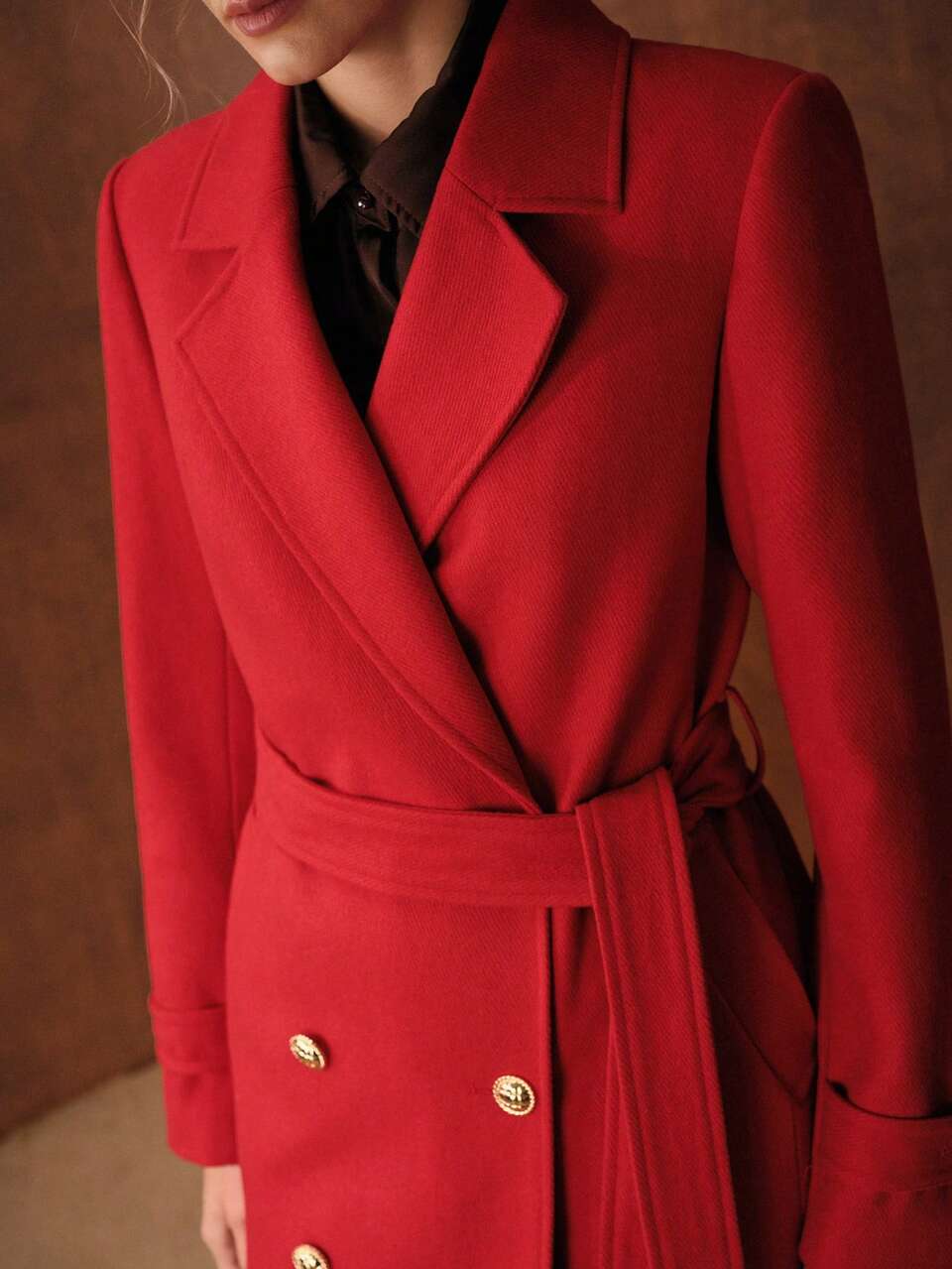 WOMEN'S WOOL WITH DOUBLE-BREASTED OVERCOAT, AUTUMN/WINTER