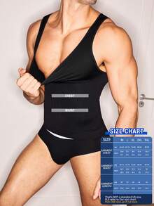 Manfinity Underwear&Sleepwear Basics 2件装加大码男士塑身压缩内衣，运动健身塑形背心