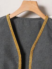 Vacaura 3 Stücke/Set Jungen Lässiger Outfit mit Blumenverzierung, bestehend aus weißem Hemd und Shorts, geeignet für formelle Anlässe, Schule, Outdoor - Verschiedenfarbig - Übersicht 7