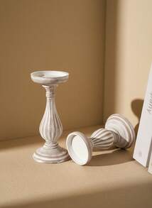 Cirelle 1 chiếc giá nến bằng gỗ cổ điển, chân nến phong cách trang trại mộc mạc cho phòng khách, bàn ăn, bữa tối lãng mạn dưới ánh nến, đạo cụ chụp ảnh, nhà ở, văn phòng, giá sách, trang trí bàn làm việc, thích hợp cho gia đình, đám cưới, trang trí ngày lễ - Nhiều màu - Xem 3