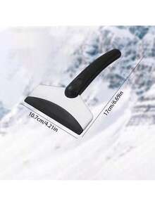 1件装汽车除雪铲，汽车玻璃除冰刮刀，车窗玻璃除冰工具，挡风玻璃除冰刮刀 - 黑色 - 查看 9