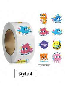 SHEIN 500 tờ/cuộn Nhãn dán động vật Phần thưởng cho giáo viên Chủ đề không gian Động vật dễ thương Quà tặng tiệc Vật dụng khuyến khích lớp học Nhãn dán trang trí vui nhộn Gói lớn Nhãn dính nhiều màu Giải thưởng cho học sinh Nghệ thuật sáng tạo Thủ công DIY - Nhiều màu - Xem 19