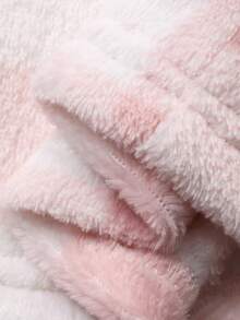 DAZY 女童蝴蝶结提花长袖上衣和格子裤睡衣套装 - 粉色 - 查看 8