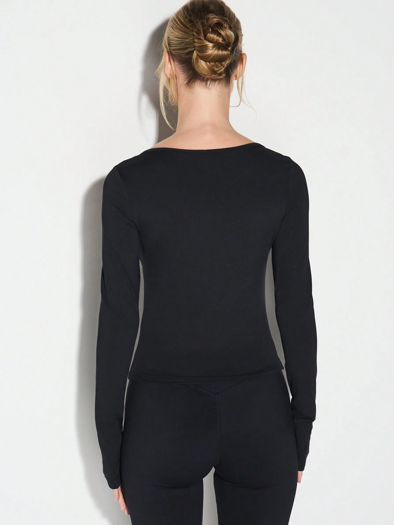 KIZN Button Detail Long Sleeve Top