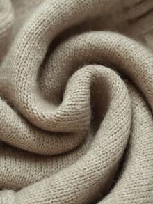 Franclia 女士简约时尚翻领蝴蝶结露肩长袖纯色针织套头衫秋冬女装女士毛衣短款上衣毛衣上衣蝴蝶结毛衣露肩毛衣女士秋装秋季女装秋季秋装女装秋季女装秋季女装秋季女装秋季女装优雅时尚休闲通勤商务办公日常休闲百搭气质都市教师职业装 - 卡其色 - 查看 8