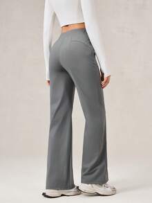 OutZeal 女士运动裤 休闲凉爽触感弹力阔腿带拉链口袋 - 灰色 - 查看 9