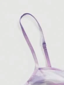 SHEIN MOD Purple Ombre Romantic & Elegant Women's Cami Dress,Lavender Dress - Purple - View 4