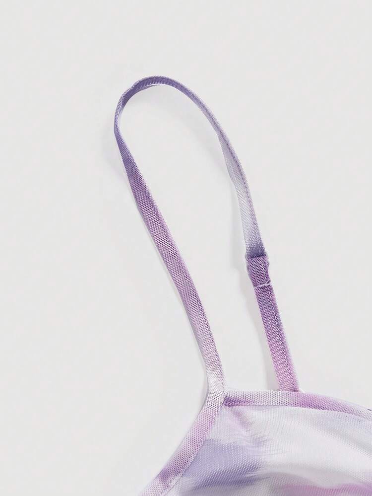 SHEIN MOD Purple Ombre Romantic & Elegant Women's Cami Dress,Lavender Dress - Purple - View 4