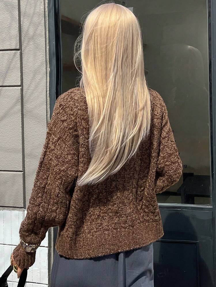 Women's Casual High Neck Cardigan, Winter