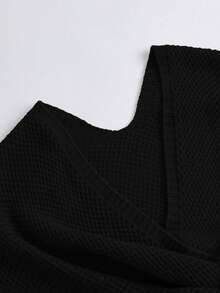 Franclia New Autumn/Winter Casual Elegant Personalized Shawl Collar Women Cardigan Sweater - Black - View 4