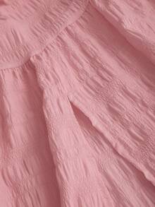 Sweetra 女士长裙，春季新款，欧美夏季设计，系带露背吊带，露肩，性感露背，纹理面料，适合度假、休闲、派对、节日等场合。 - 粉色 - 查看 3