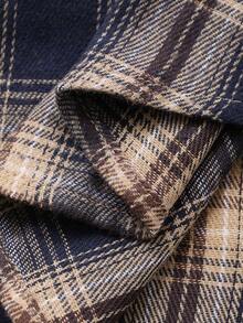 DAZY 男童格子印花纽扣前开襟休闲长袖衬衫