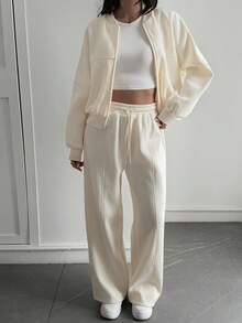 DAZY 女士立领拉链运动套装，秋冬季