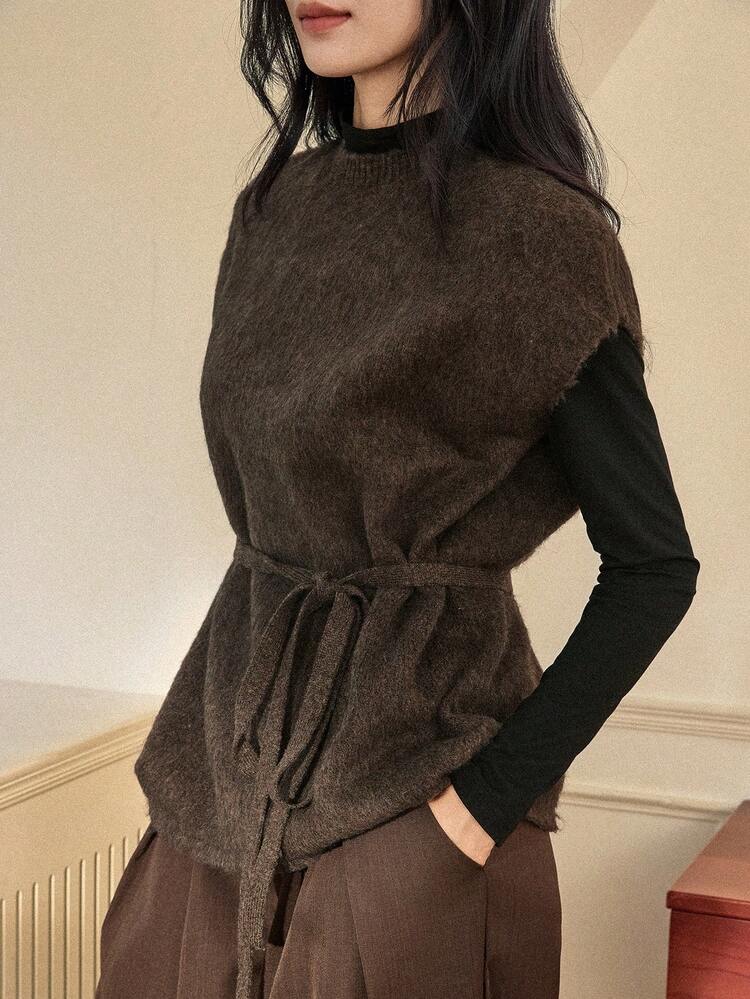Women's Elegant Loose Batwing Sleeve Sweater, Suitable For Commuting, Autumn/Winter