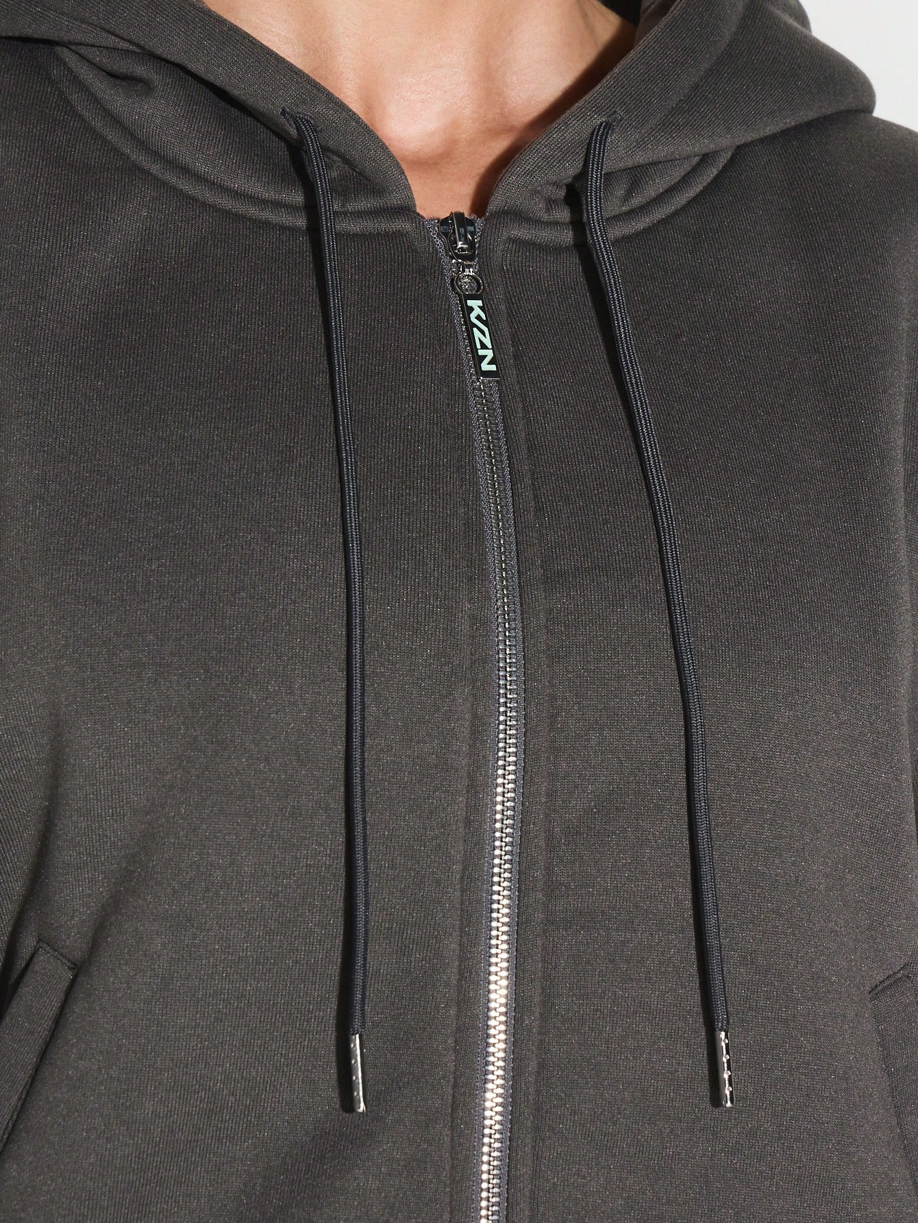 KIZN Oversized Zip Hoodie With Centre Pocket