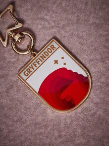 HARRY POTTER X SHEIN 1个时尚女士可爱卡通图案印花休闲钥匙扣，小众高端百搭，也适合作为包包挂饰，参加派对、音乐会、节日活动。 - 金色 - 查看 3