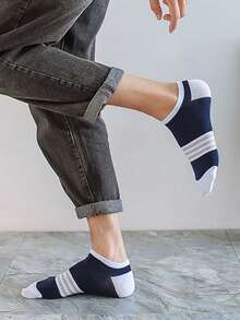 10 pares Calcetines para hombre a rayas,tines deportivos o informales - Multicolor - Ver 6