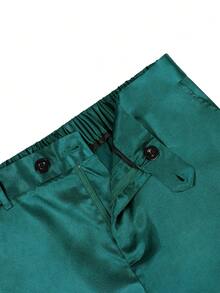 Manfinity AFTRDRK Manfinity Men's Formal Suit Pants, Green High-Quality Versatile Straight-Leg Suit Trousers Men Green Pants