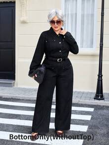 EMERY ROSE Quần Jeans Denim Giặt Thường Ngày Cho Kỳ Nghỉ Cỡ Lớn - màu đen - Xem 4