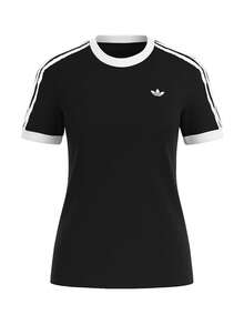 Adidas Originals Ruffle 3-Stripes Women's T-Shirt Black - Black - View 1