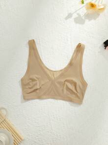 Ultrathin Sheer Seamless Bra - Khaki - View 6