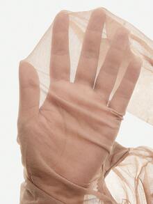 LUVLETTE 1條女士20D性感簡約納龍絲襪 - 杏色 - 查看 4