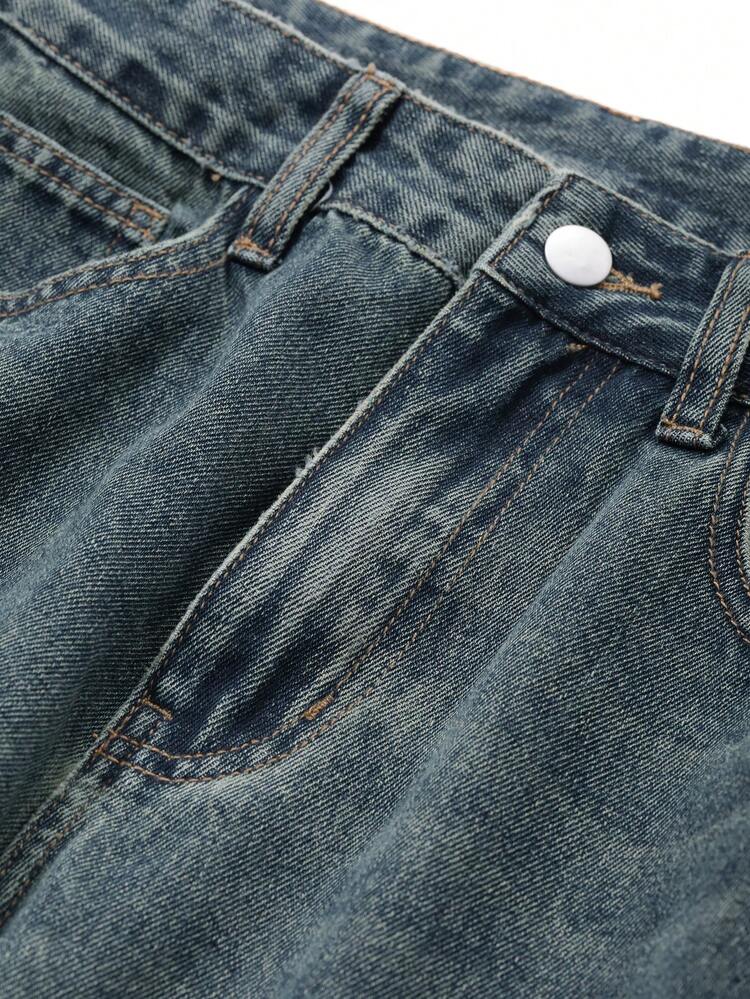 Women's Loose Casual Washed Distressed Denim Jeans