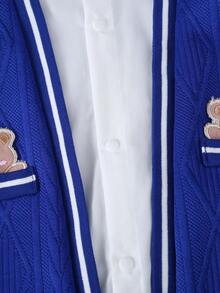 SHEIN Infant Boys' Autumn New Gentleman Style 2 In 1 Jumpsuit Baby Boy Korean Style Outfit Baby Boy Blue Jumpsuit Baby Boy Bow Tie Outfit Baby Boy Classic Outfit Baby Boy Full Sleeve Romper Baby Boy Gentleman Suit Blue Vintage Baby Boy Outfit