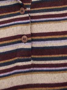 Nöista Áo polo dài tay kẻ sọc, chất liệu dệt kim mềm mại, độ dày vừa phải, mang đến cảm giác thoải mái và trẻ trung, hoàn hảo cho kỳ nghỉ xuân của phái nữ, những bộ trang phục ấm áp cuối tuần, phong cách thường ngày theo mùa, các buổi tụ họp sinh nhật và ngày Valentine trang trọng. - Màu xanh hải quân - Xem 6