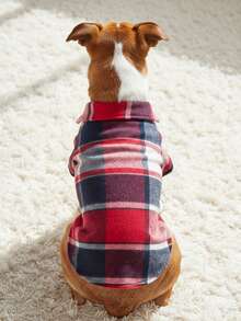 PETSIN 1pc Christmas Checkered Mixed Color Pet Shirt