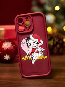 Betty Boop x SHEIN Fashion Phone Cases,Gift Ideas,Party,Holiday,Valentine's Day - Burgundy - View 6